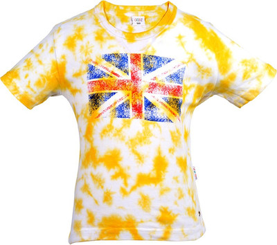 Gkidz Boys Printed Cotton Blend T Shirt(Yellow, Pack of 1) at flipkart