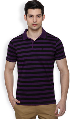 

Blackberrys Striped Men's Polo Neck Purple T-Shirt