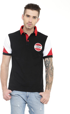 

Gritstones Solid Men's Polo Neck Black T-Shirt, Black33
