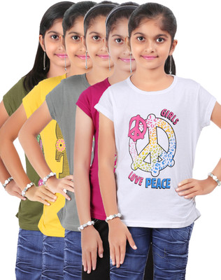 21% OFF on Bes-Tex Girls Printed T Shirt(Multicolor)