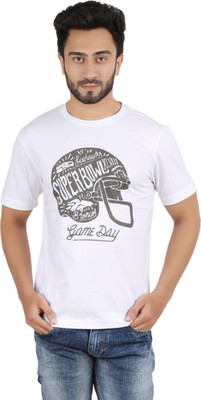 

Checkers Bay Printed Men's Round Neck White T-Shirt