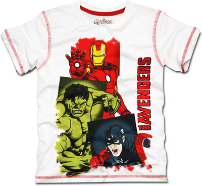

Super Drool Boys Graphic Print T Shirt(White, Pack of 1