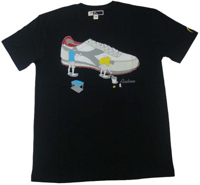 

Acetone Solid Men's Round Neck Black T-Shirt
