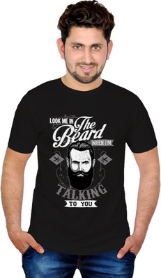 

INKIT Graphic Print Men' Round Neck Black T-Shirt