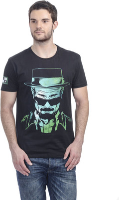 

Breaking Bad Printed Men's Round Neck Black T-Shirt, Breaking bad black
