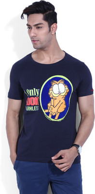 

Status Quo Printed Men's Round Neck Blue T-Shirt, Navy