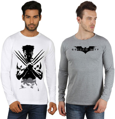 

SayItLoud Printed Men's Round Neck Multicolor T-Shirt(Pack of 2