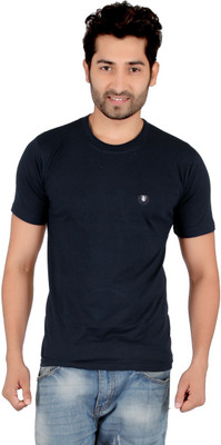 

Awack Solid Men's Round Neck Dark Blue T-Shirt, Navyblue