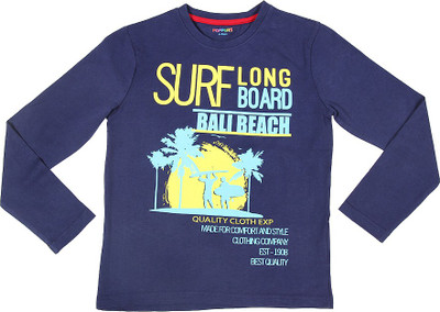 

Poppers by Pantaloons Boys Graphic Print T Shirt(Blue, Pack of 1, Indigo