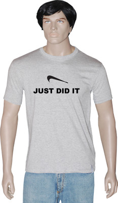 

Tshirt.in Graphic Print Men's Round Neck Grey T-Shirt, Grey melange