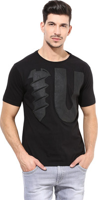 

PUNK Printed Men's Round Neck Black T-Shirt