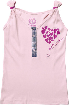 

SuperYoung Girls Printed T Shirt(Pink, Nude pink
