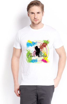 

Trendster Printed Men's Round Neck White T-Shirt