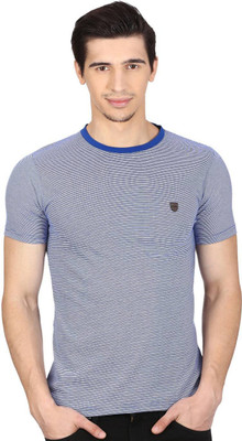 

Cloak & Decker Striped Men's Round Neck Blue T-Shirt