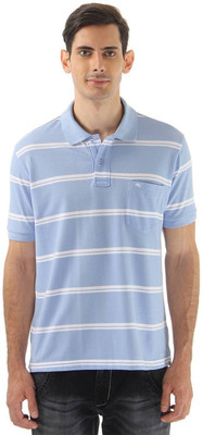 

Monte Carlo Striped Men's Polo Neck Blue, White T-Shirt, Sky white