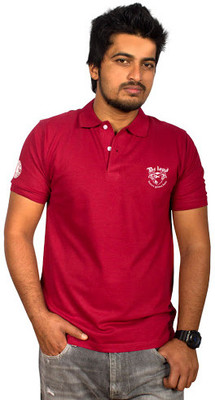 

SayItLoud Solid Men's Polo Neck Maroon T-Shirt