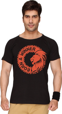 

SayItLoud Printed Men' Round Neck Black T-Shirt