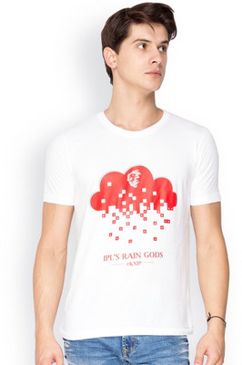 

Gol Printed Men's Round Neck White T-Shirt