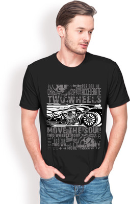

Leviticus Graphic Print Men's Round Neck Black T-Shirt