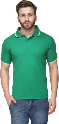 

Scott International Solid Men's Polo Neck Green T-Shirt