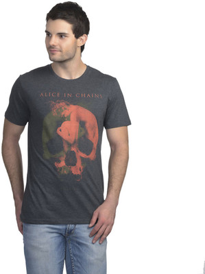 

Alice In Chains Printed Men's Round Neck Grey T-Shirt, Alice in chains anthra melange