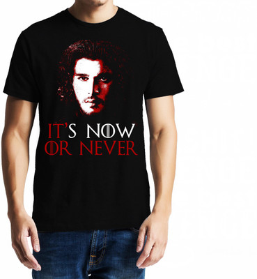 bakLOL Graphic Print Men Round Neck Black T-Shirt