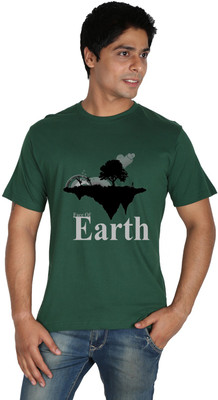 

Trendster Printed Men' Round Neck Green T-Shirt