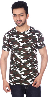 

Shootr Printed Men's Round Neck Green T-Shirt