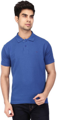 

ACROPOLIS by Shoppers Stop Solid Men's Polo Neck Blue T-Shirt, Royal blue
