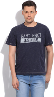 

Gant Printed Men's Round Neck Blue T-Shirt, 409