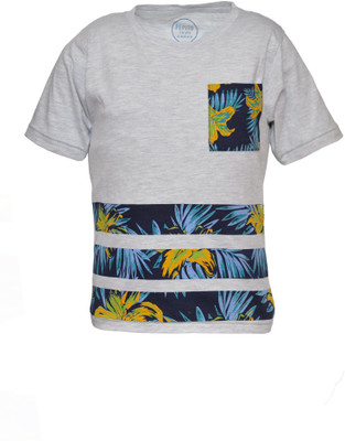

Pepito Boys Printed Cotton T Shirt(Grey, Pack of 1