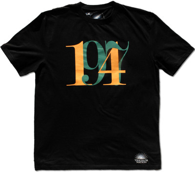 Tricolor Nation Graphic Print Men's Round Neck Black T-Shirt Tricolor Nation Graphic Print Men's Round Neck Black T-Shirt