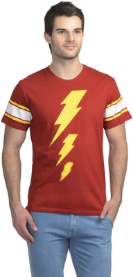 

DC Comics Printed Men's Round Neck Red T-Shirt, Dc comics deep red