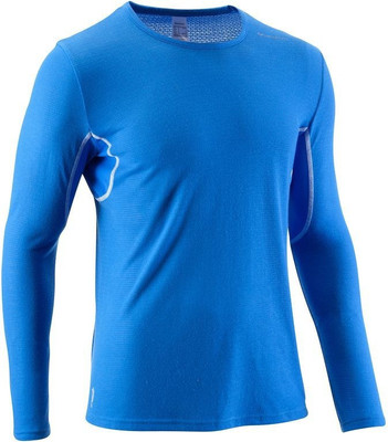 Decathlon - Quechua Solid Men's Round Neck Blue T-Shirt