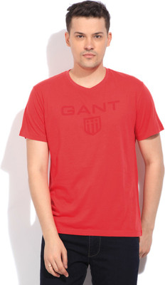 

Gant Solid Men's Round Neck Red T-Shirt, R4