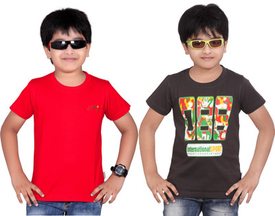 

Dongli Boys Solid T Shirt(Multicolor, Pack of 2)