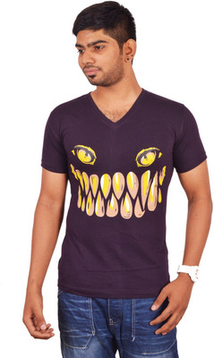 

Rogue Printed Men' V-neck Dark Blue T-Shirt, Navy blue