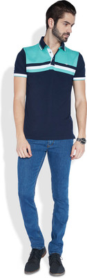 

Park Avenue Solid Men's Polo Neck Green T-Shirt