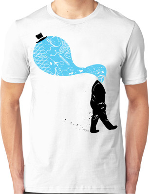 

Foscous Printed Men's Round Neck White T-Shirt