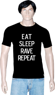 

Tshirt.in Graphic Print Men's Round Neck Black T-Shirt, Jet balck
