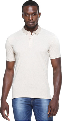 

Octave Solid Men's Polo Neck Yellow T-Shirt, Lemon