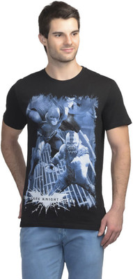 

Dark Knight Printed Men's Round Neck Black T-Shirt, Dark knight black