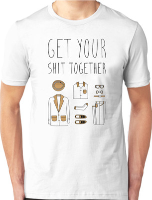 

Foscous Printed Men's Round Neck White T-Shirt