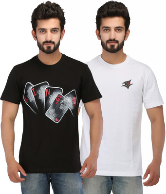 

Rang Rage Printed Men' Round Neck Multicolor T-Shirt(Pack of 2