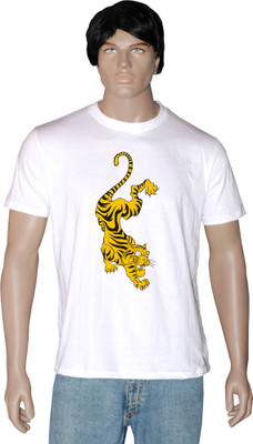 

Tshirt.in Graphic Print Men's Round Neck White T-Shirt, Pearl white