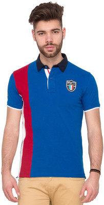 

Mufti Solid Men's Polo Neck Blue T-Shirt, Royal