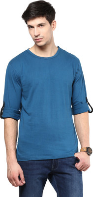 

Izinc Solid Men' Round Neck Light Blue T-Shirt