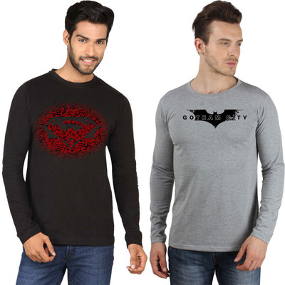 

SayItLoud Printed Men' Round Neck Multicolor T-Shirt(Pack of 2