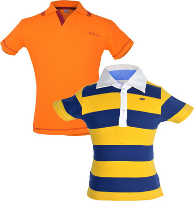 

Gkidz Boys Solid T Shirt(Multicolor, Pack of 2, Orange