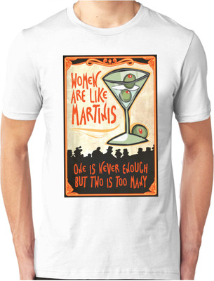 

Foscous Printed Men's Round Neck White T-Shirt